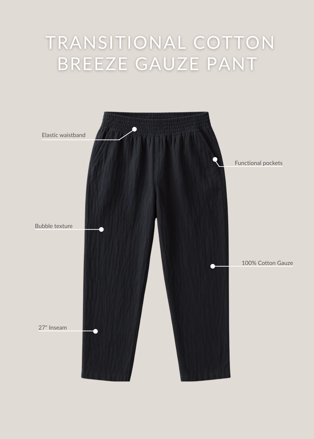 Everyday Transitional Cotton Breeze Gauze Pant