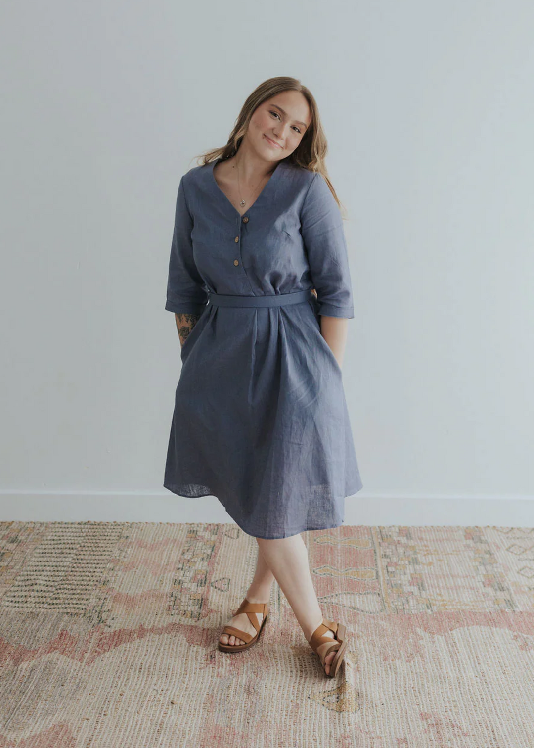 Faye Transitional Linen Dress