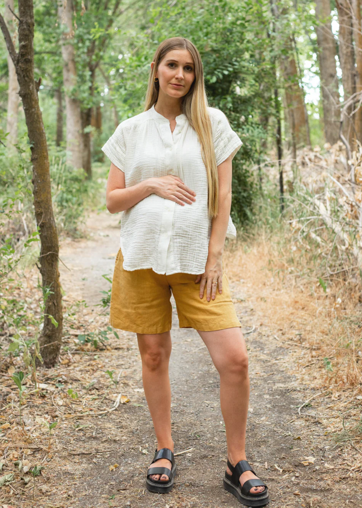 Gauze Button Down Top