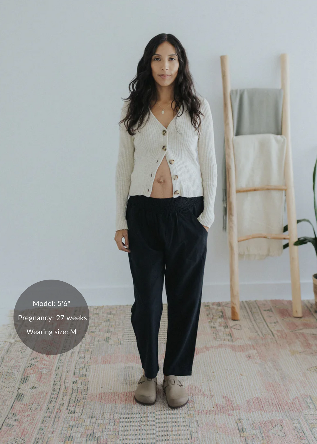 Straight Leg Cotton-Linen Trouser