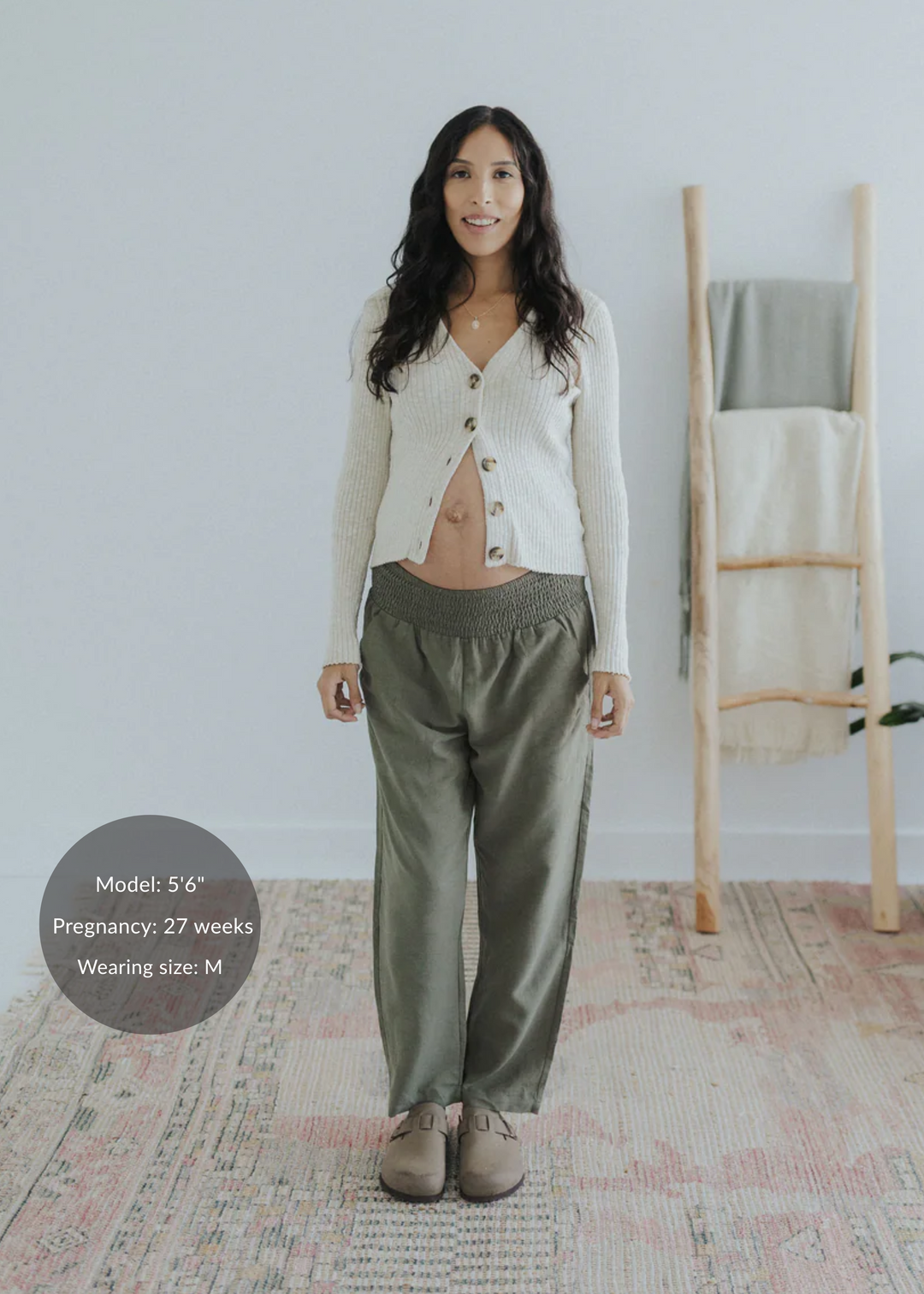 Straight Leg Cotton-Linen Trouser