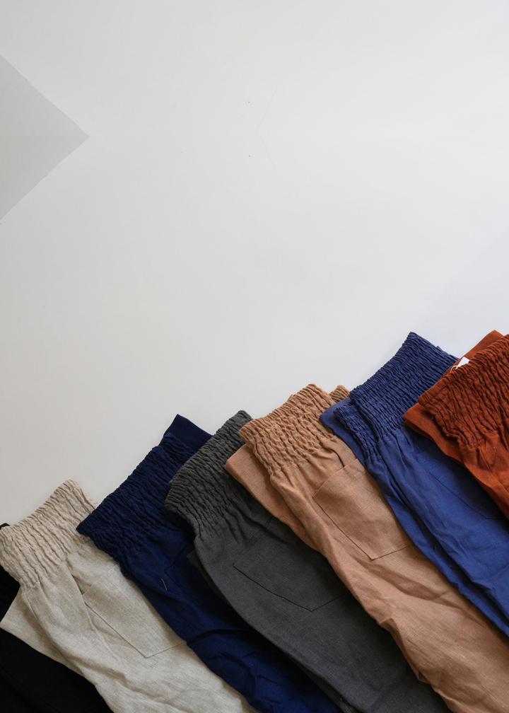 (Preloved) - Everyday Transitional Maternity Smocked Linen Pant - Assorted / XS - Pants