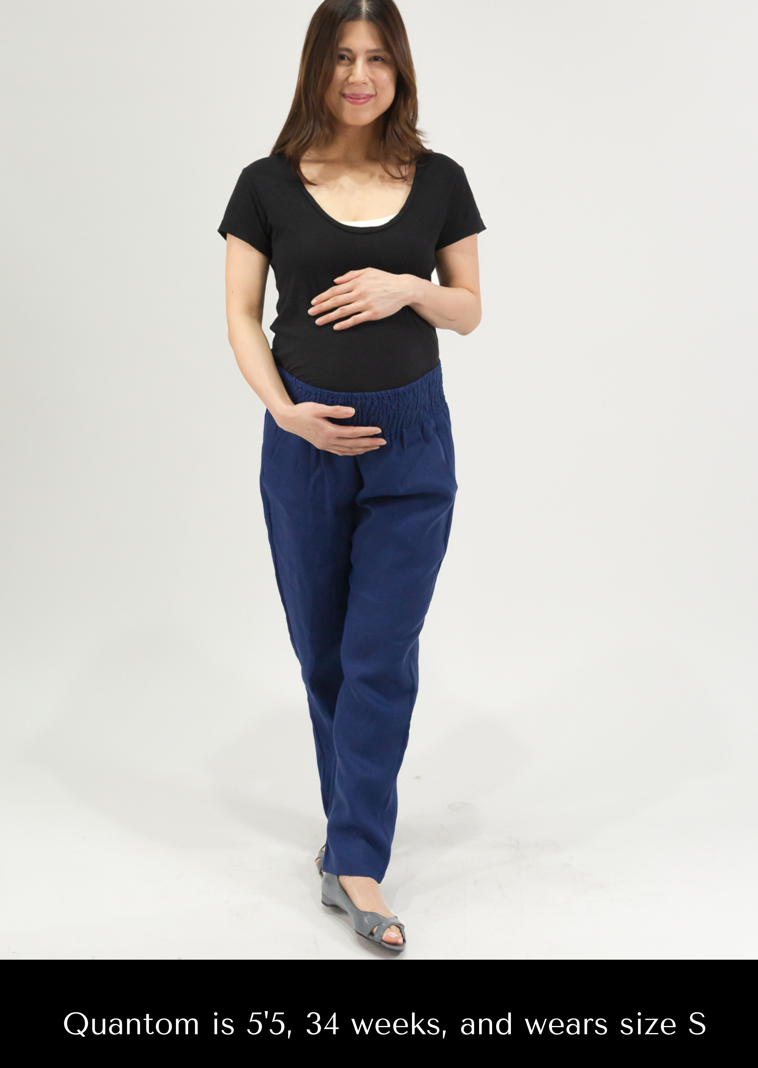 Buy Zelena 247 Mom High Waisted Purple Maternity Postpartum Trouser With  Pockets Online