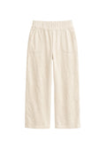 Pima Cotton Wide-Leg Maternity Pant in Natural — flat lay