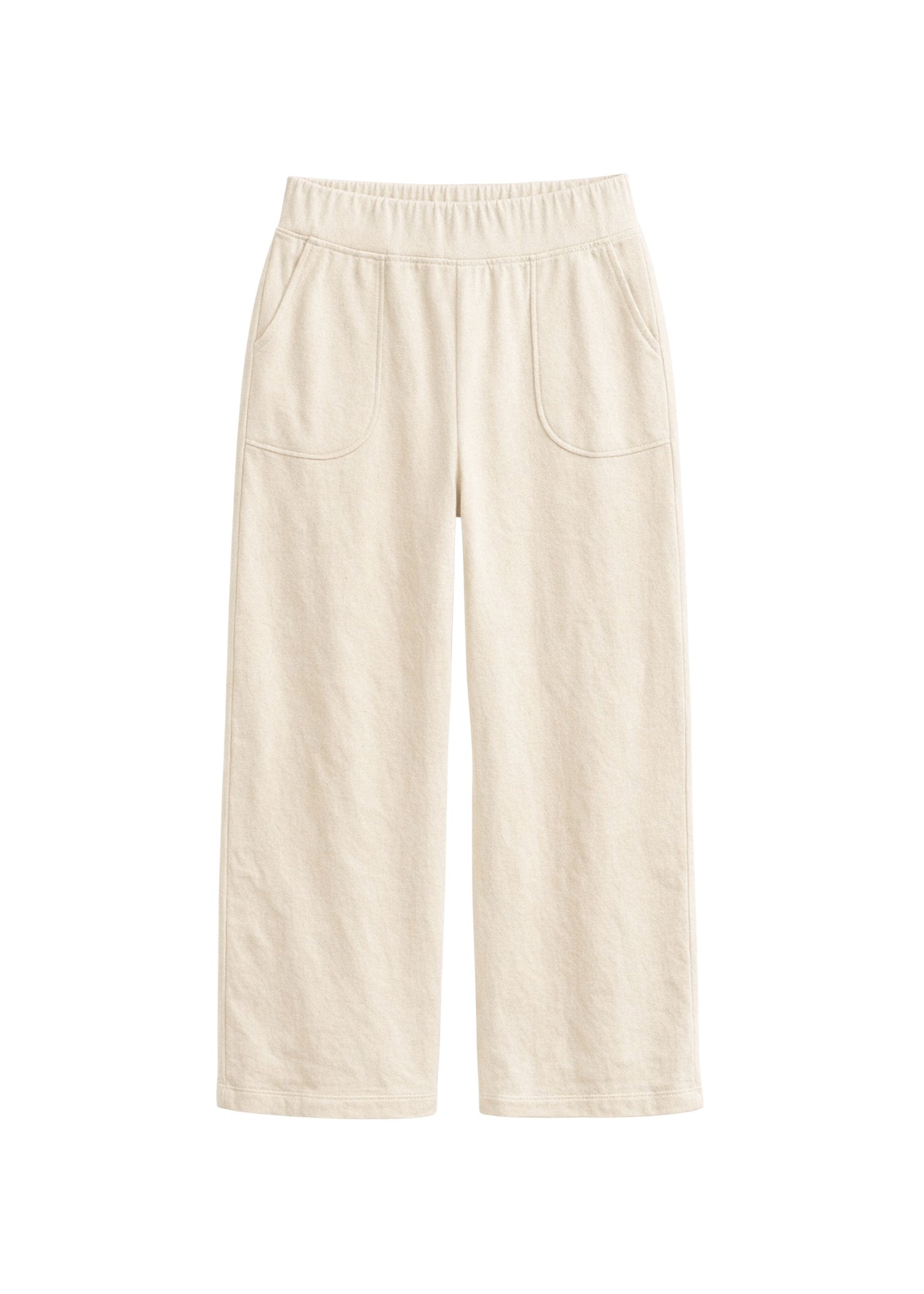 Pima Cotton Wide-Leg Maternity Pant in Natural — flat lay