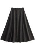 A-Line Paneled Skirt in Sandwashed Linen