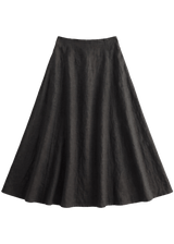 A-Line Paneled Skirt in Sandwashed Linen