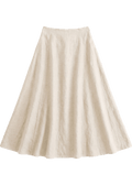 A-Line Paneled Skirt in Sandwashed Linen