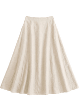 A-Line Paneled Skirt in Sandwashed Linen