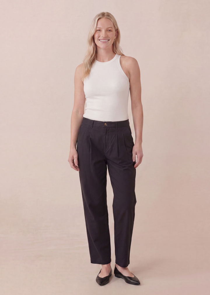 Adjustable Dress Pant in Cotton/Wool