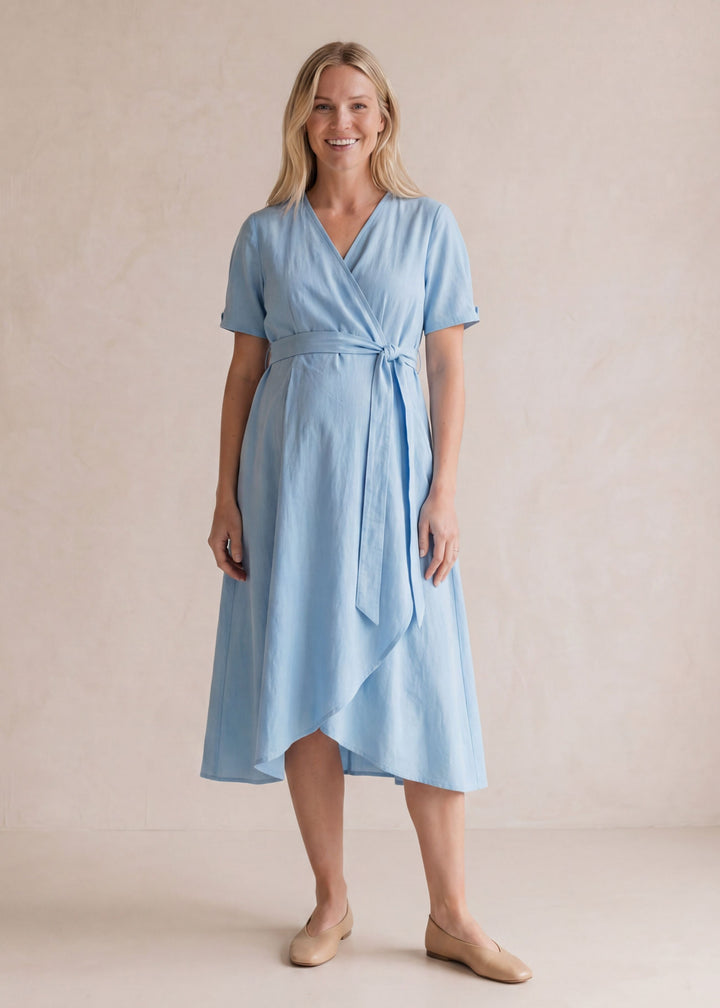 Adjustable Wrap Front Dress