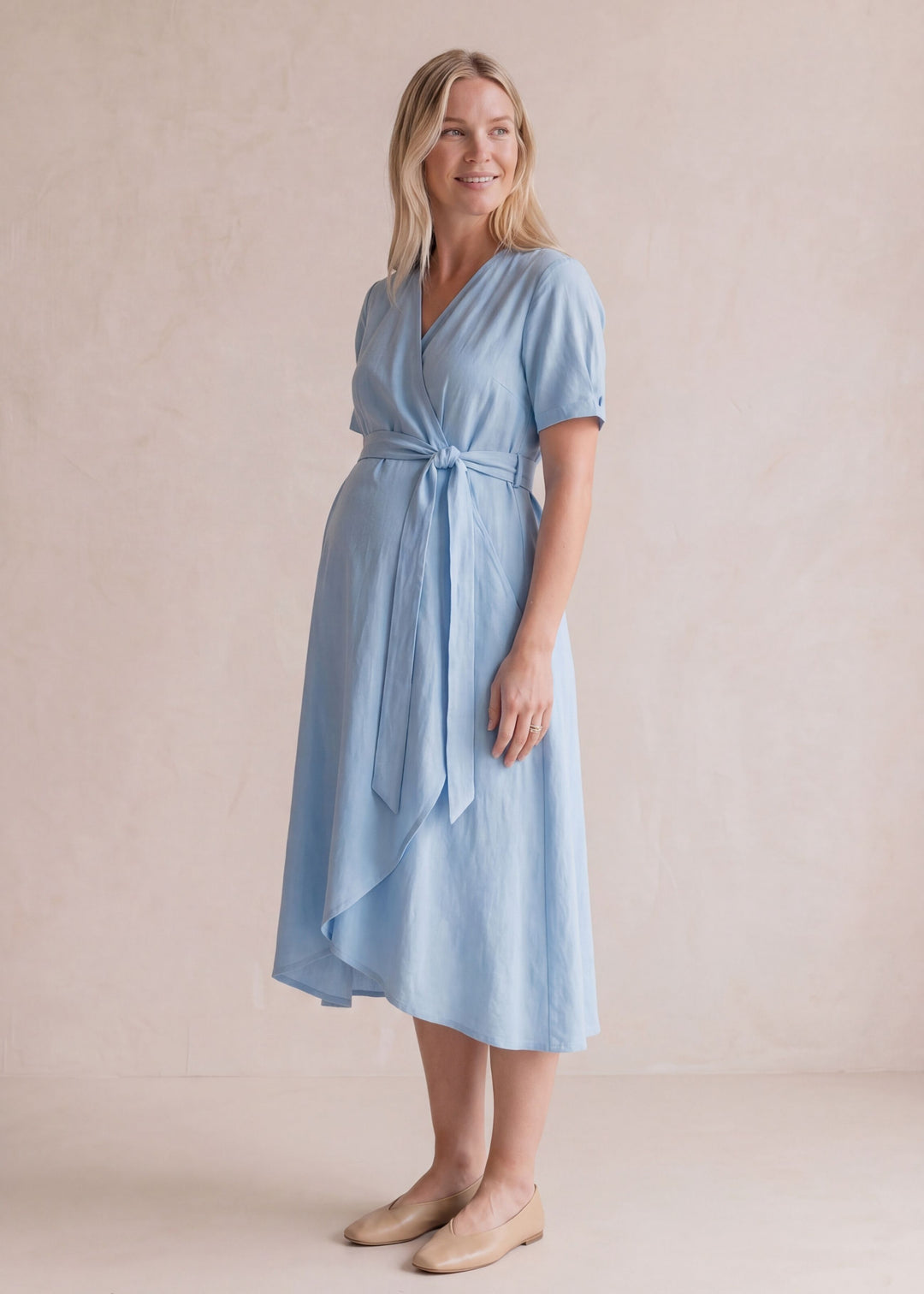 Adjustable Wrap Front Dress