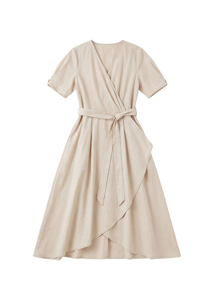 Adjustable Wrap Front Dress
