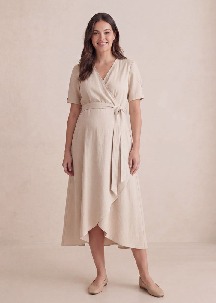 Adjustable Wrap Front Dress
