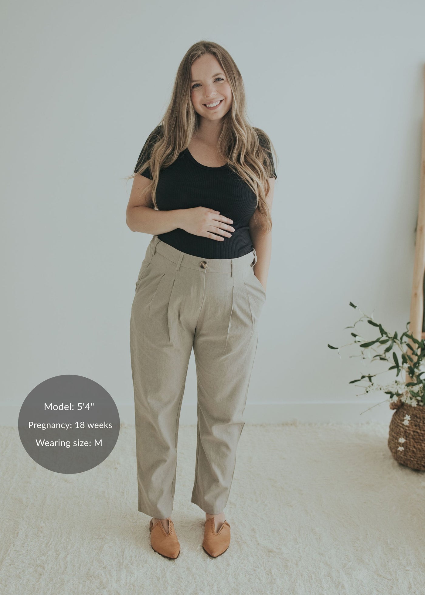 Adjustable Dress Pant in Cotton/Wool