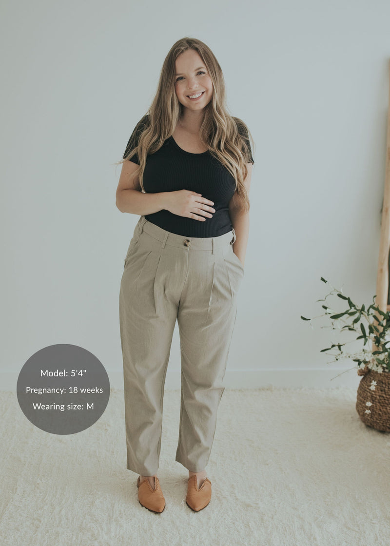 Adjustable Dress Pant in Cotton/Wool