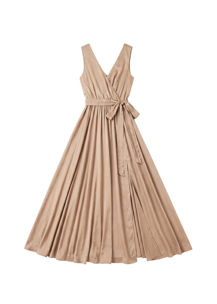 Adjustable Sleeveless Nursing Wrap Dress