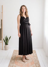 Adjustable Sleeveless Nursing Wrap Dress
