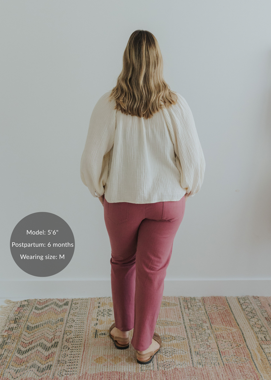 Everyday Transitional Maternity Smocked Linen Pant