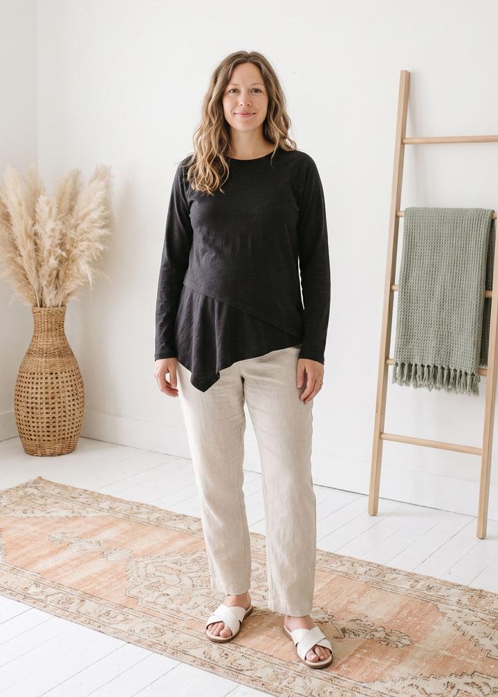 Asymmetric Layered Nursing Top