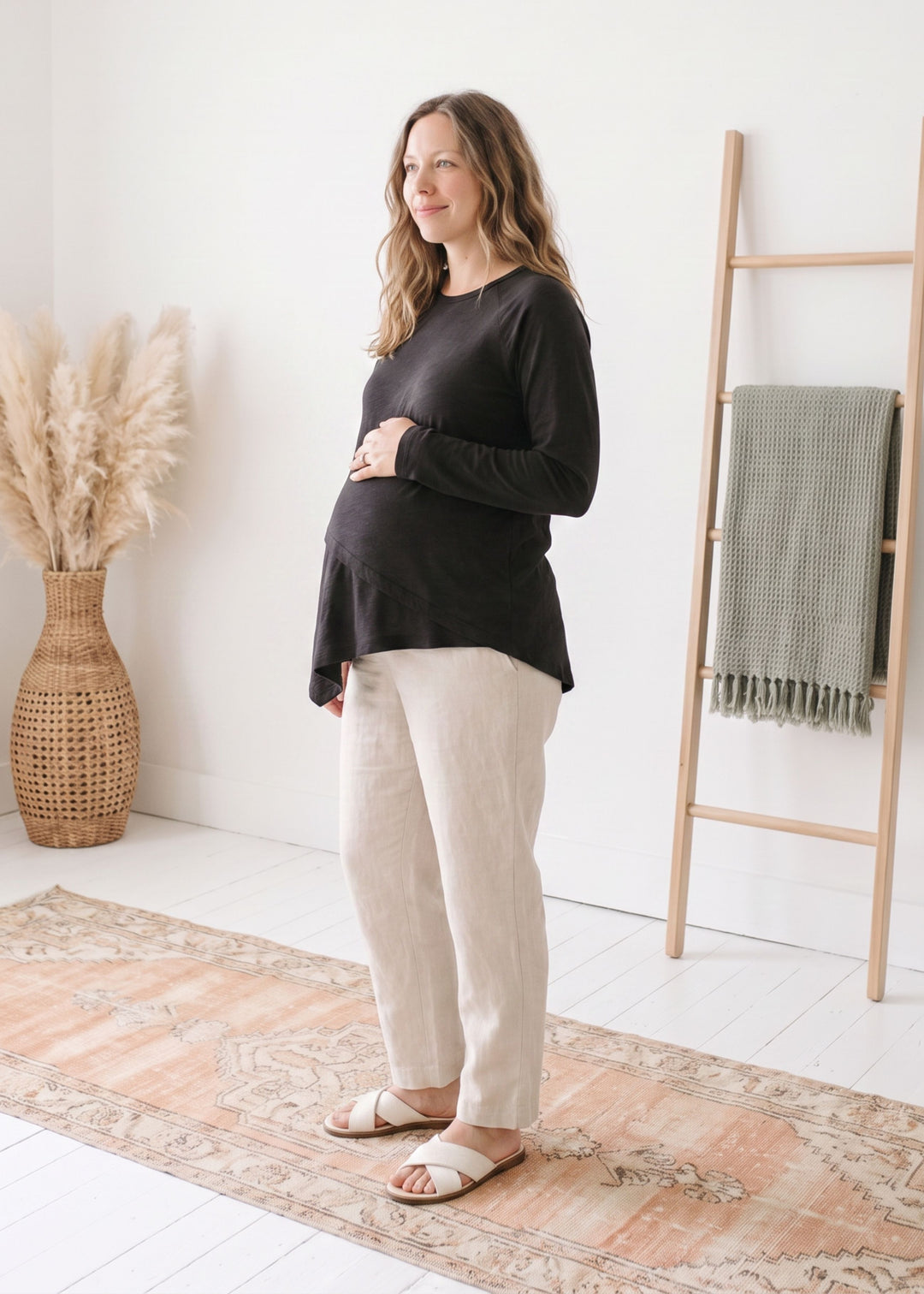 Asymmetric Layered Nursing Top