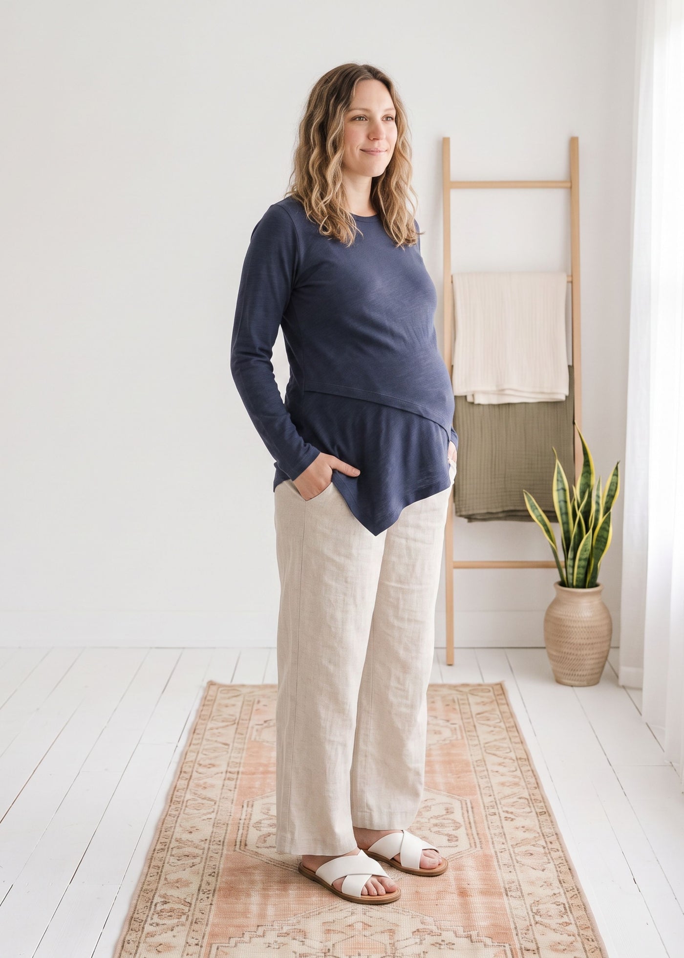 Asymmetric Layered Nursing Top