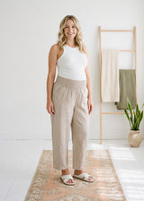 Balloon Maternity Pant in Linen/Cotton
