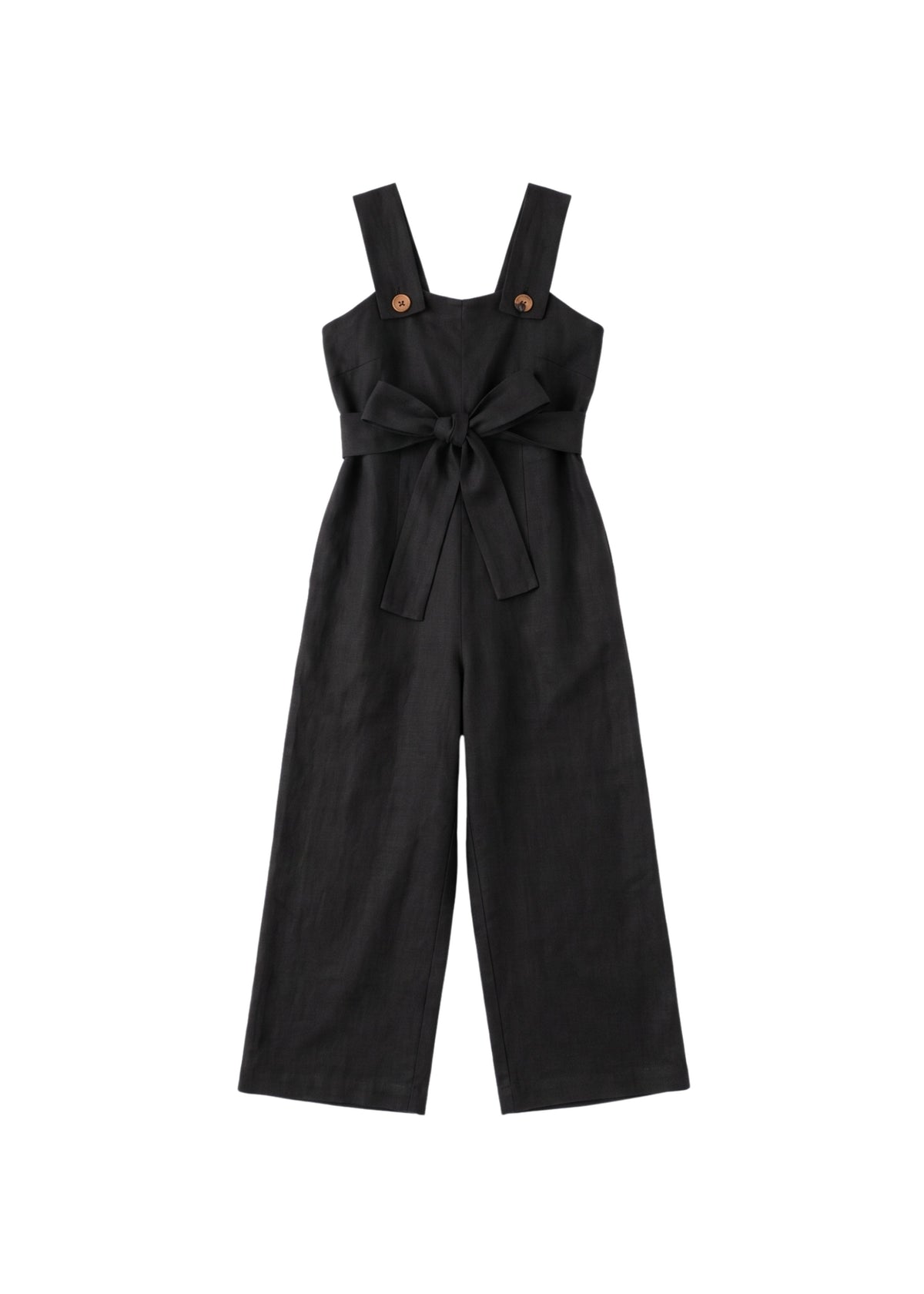 Beatrice Button Jumpsuit in Sandwashed Linen