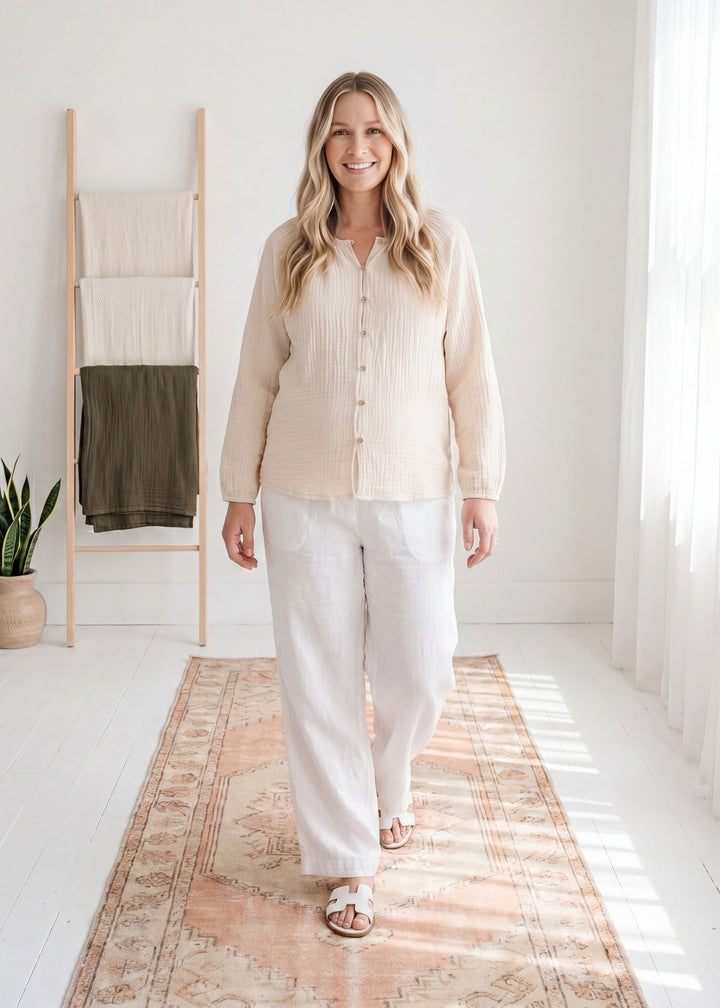 Breeze Lounge Top In Cotton
