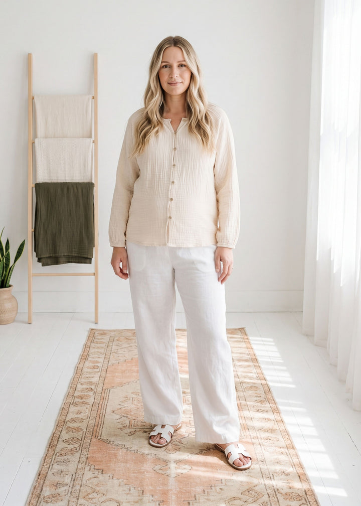 Breeze Lounge Top In Cotton