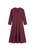 Button Front Stretch Nursing Dress in Cotton