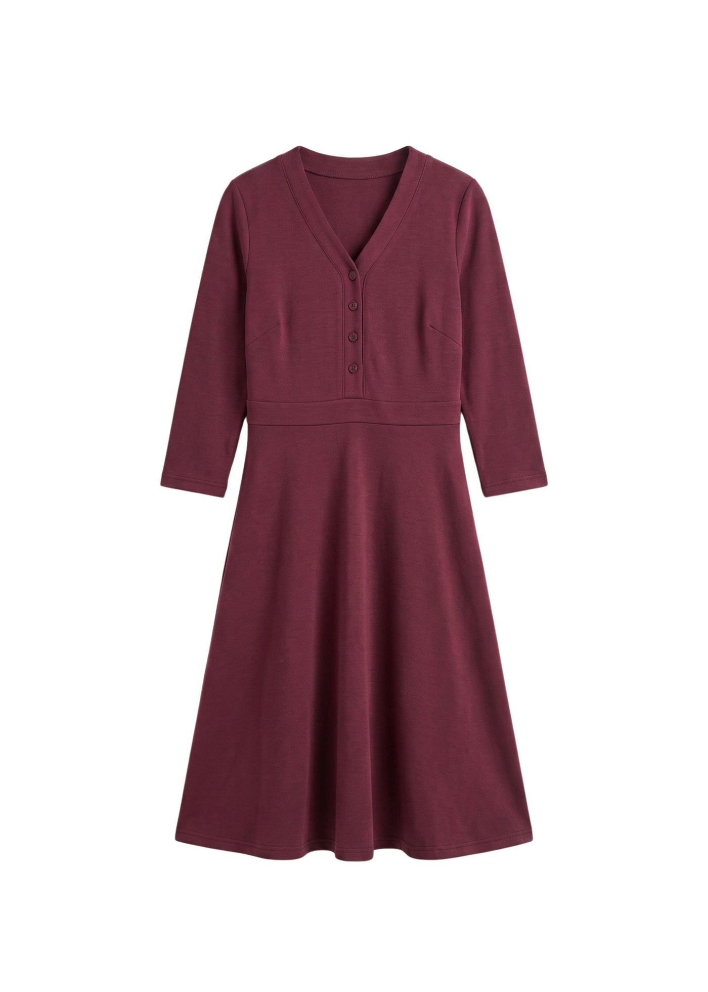Button Front Stretch Nursing Dress in Cotton