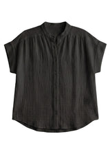 Button Down Top in Cotton Gauze