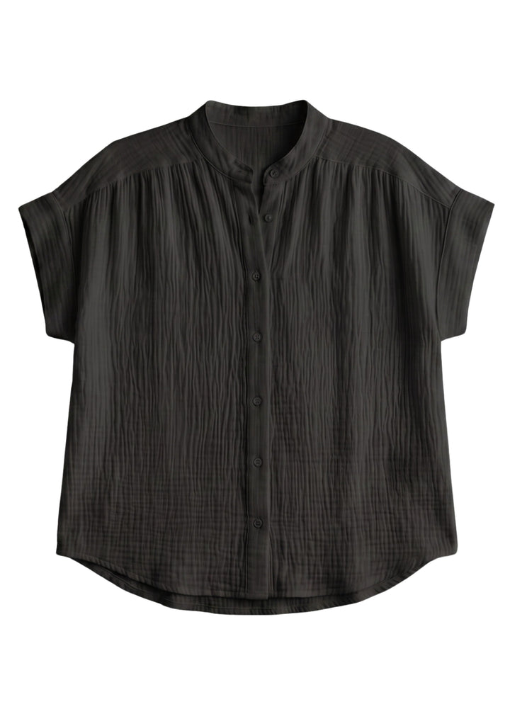 Button Down Top in Cotton Gauze