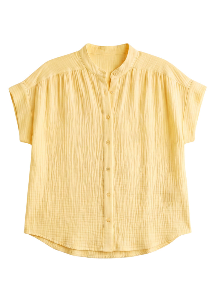 Button Down Top in Cotton Gauze