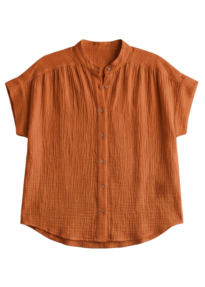 Button Down Top in Cotton Gauze