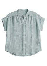 Button Down Top in Cotton Gauze