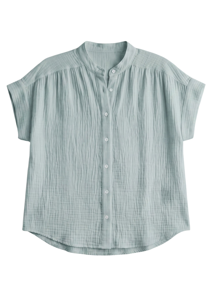 Button Down Top in Cotton Gauze