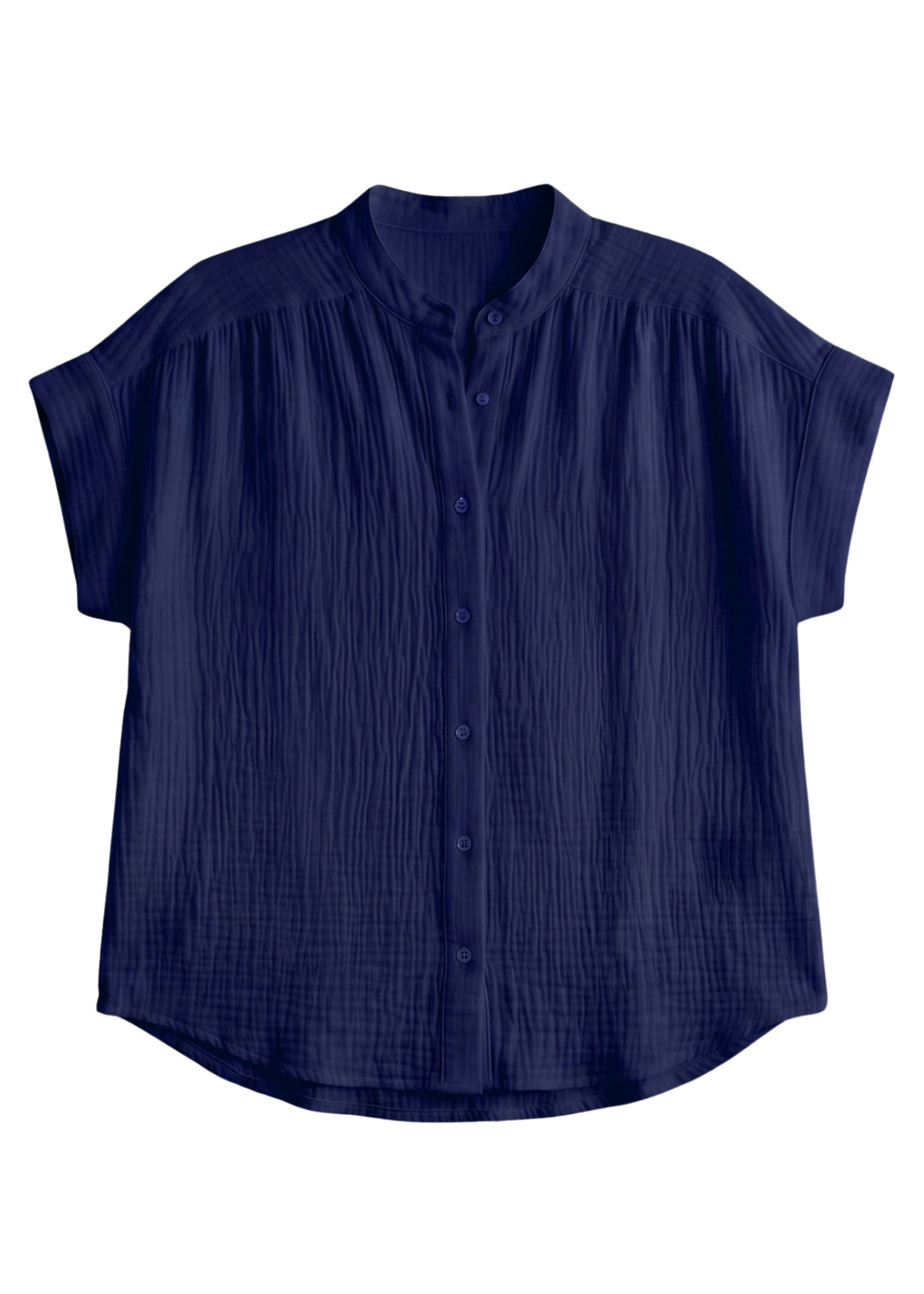 Button Down Top in Cotton Gauze