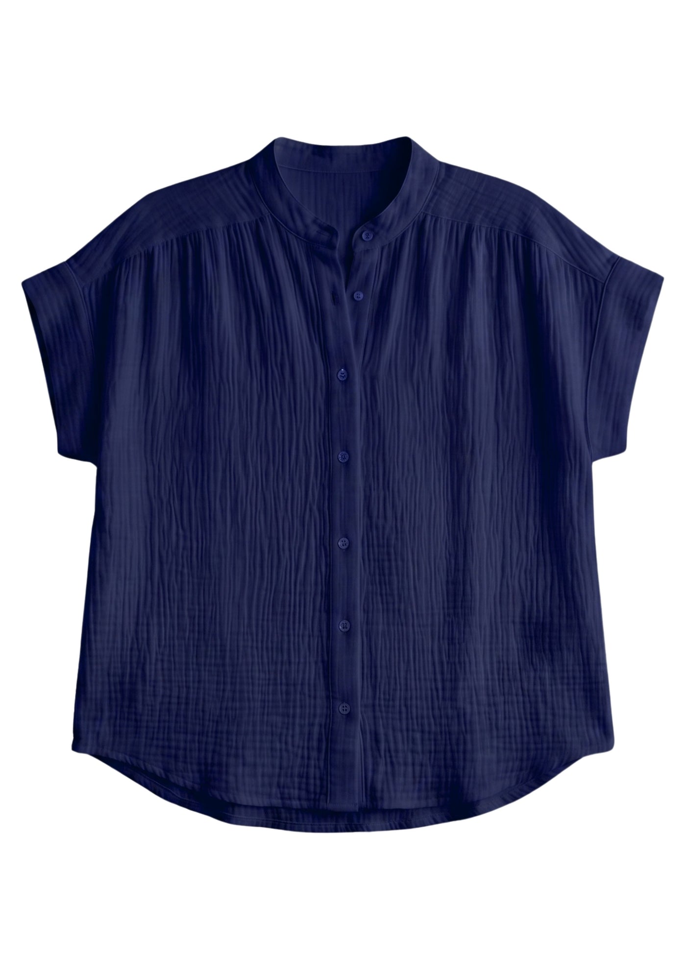 Button Down Top in Cotton Gauze