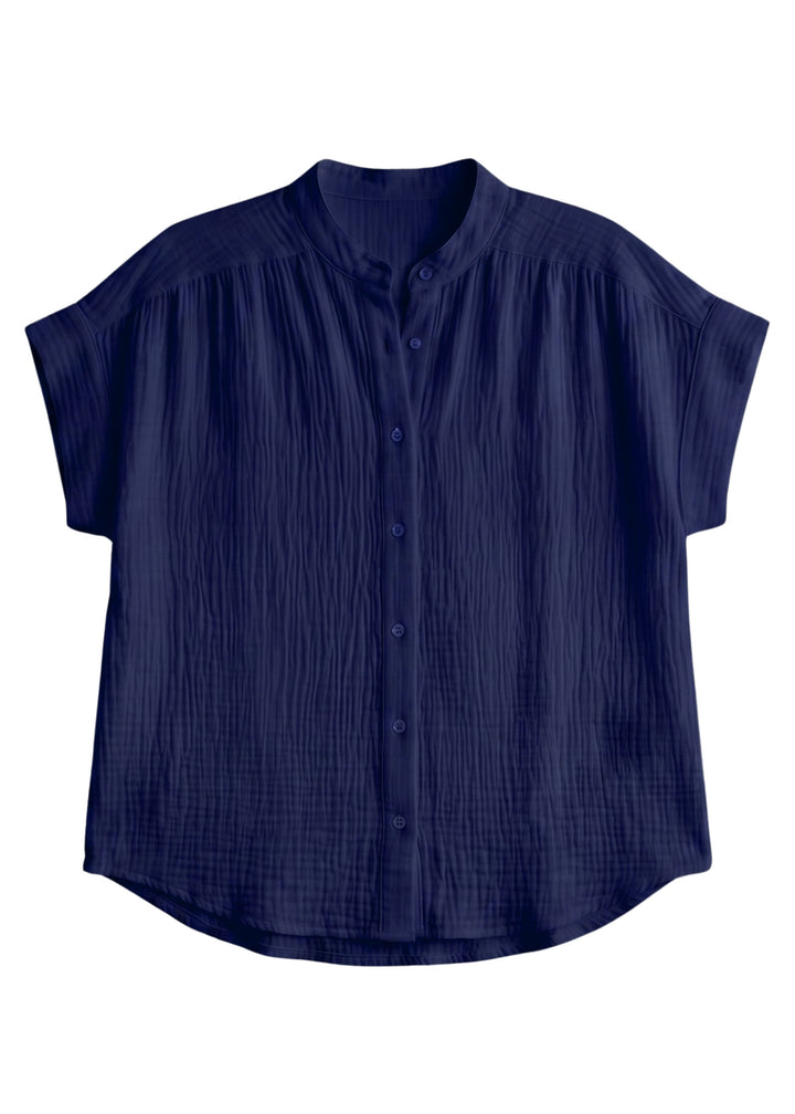 Button Down Top in Cotton Gauze