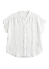 Button Down Top in Cotton Gauze