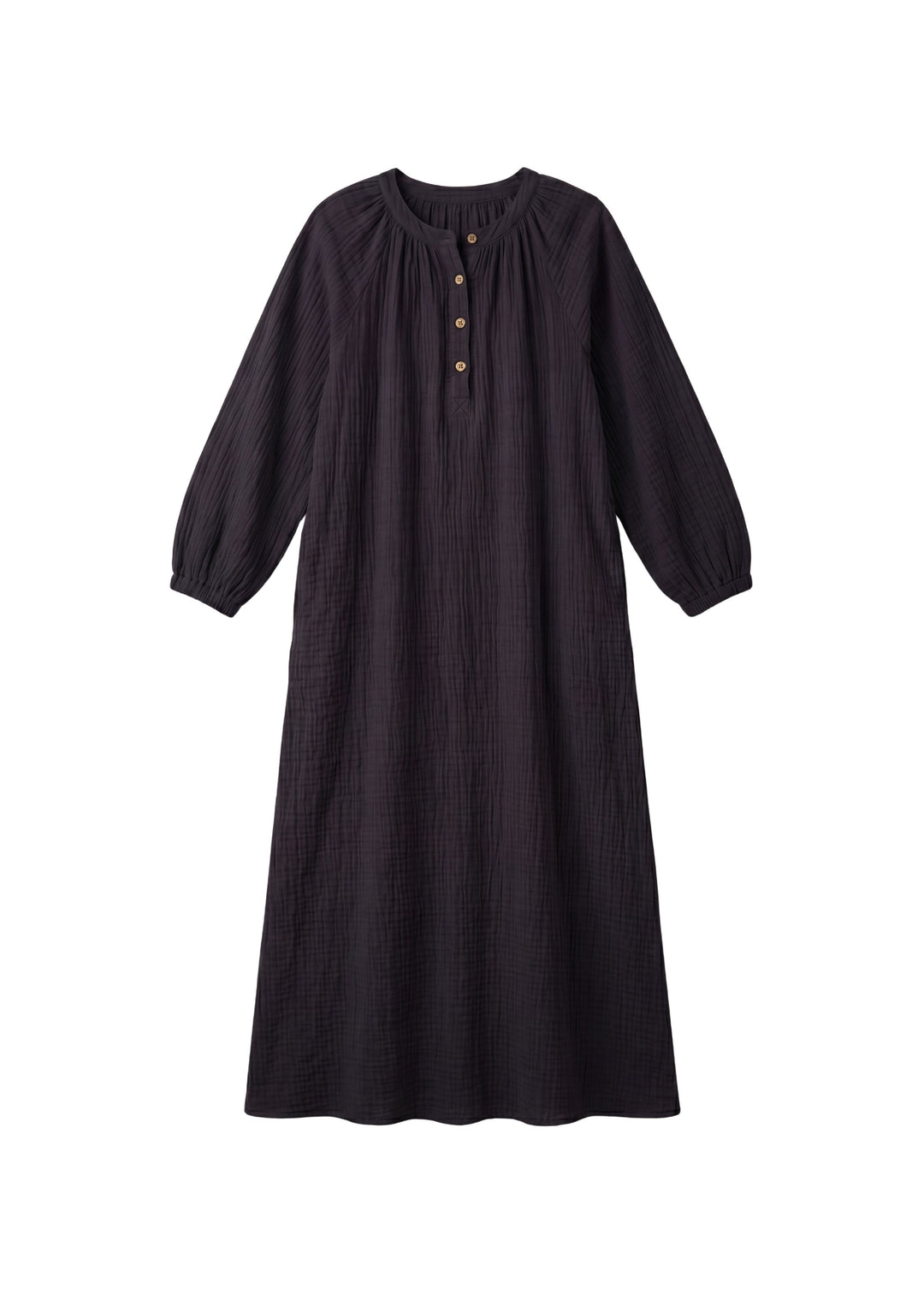Button Front Lounge Dress in Cotton
