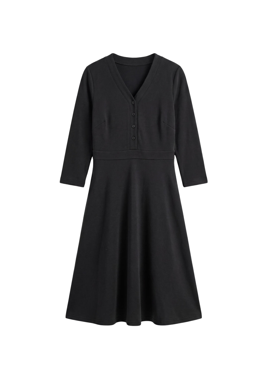 Button Front Stretch Nursing Dress in Cotton