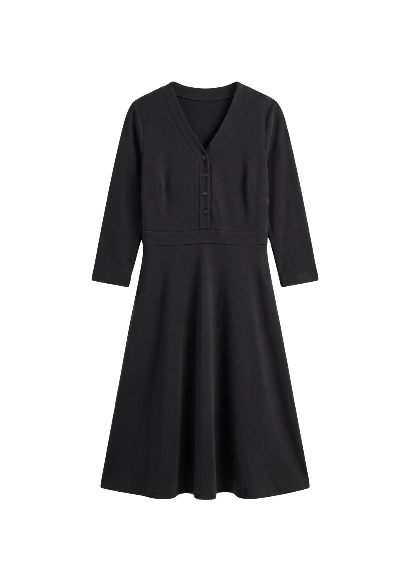 Button Front Stretch Nursing Dress in Cotton
