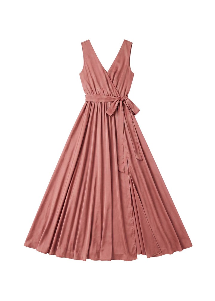 Adjustable Pleated  Wrap Dress