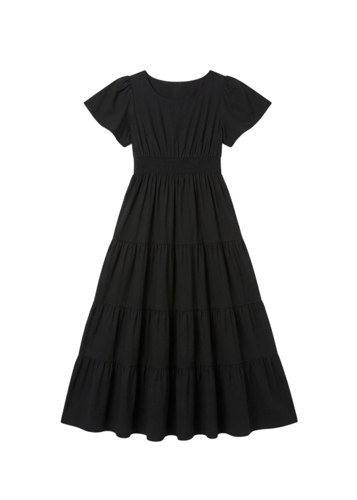Comfort Maxi Cotton Poplin Tier Dress