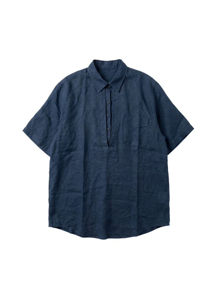 Cuffed Sleeve Nursing Blouse In Linen