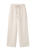 Drawstring Straight Leg Pants in Sandwashed Linen