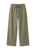 Drawstring Straight Leg Pants in Sandwashed Linen